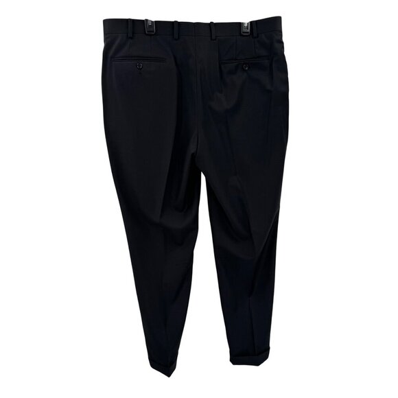 Paul Betenly Mens Black Two Button Wool Suit Jacket Blazer 100% Wool Size 46L - Picture 13 of 16